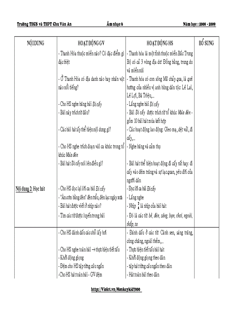 image for page Giáo án âm nhạc 6 hk i