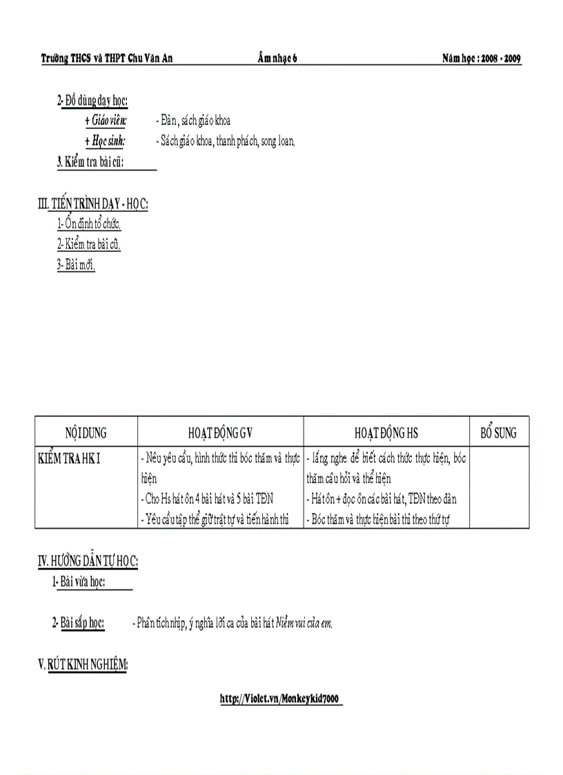 image for page Giáo án âm nhạc 6 hk i