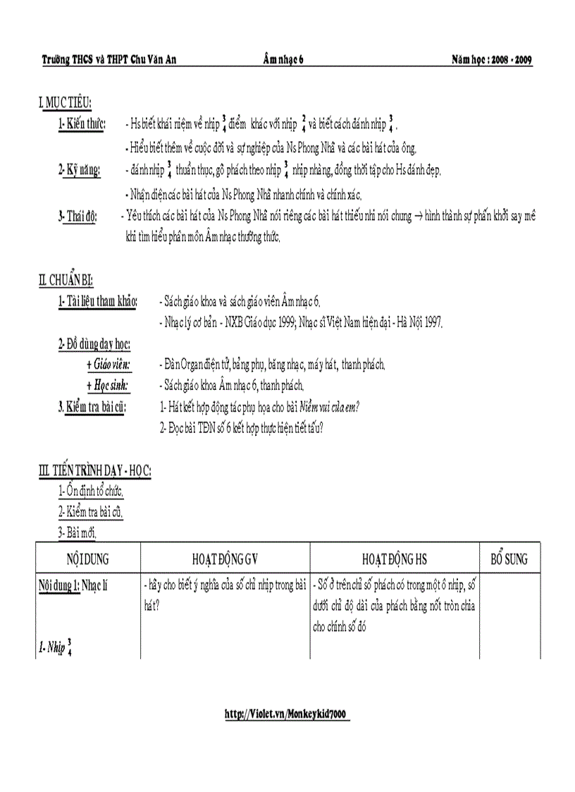 image for page Giáo án âm nhạc 6 hk ii