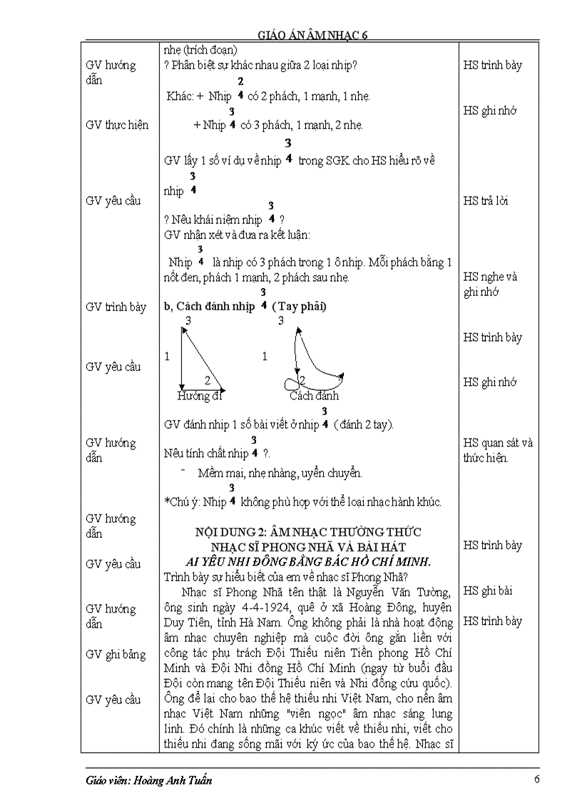 image for page Giáo án Âm nhạc 6 kỳ 2