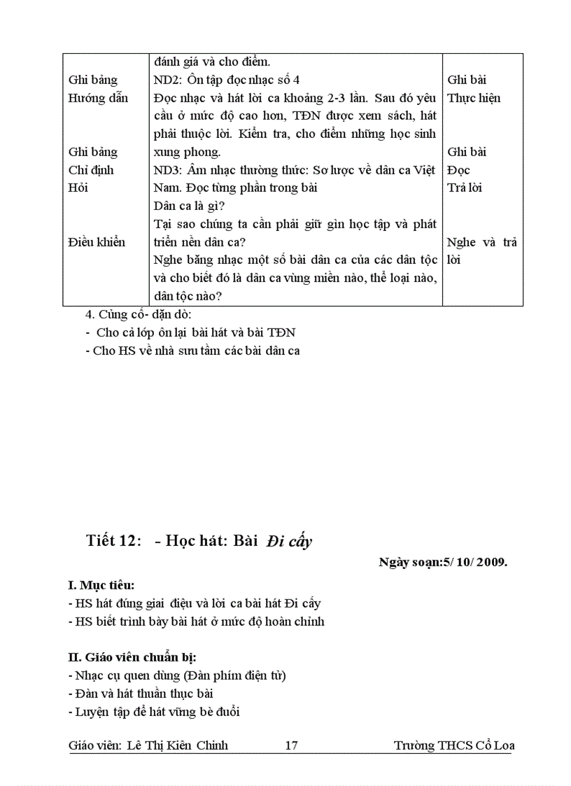 image for page Giáo án âm nhạc 6 Mới nhất đây