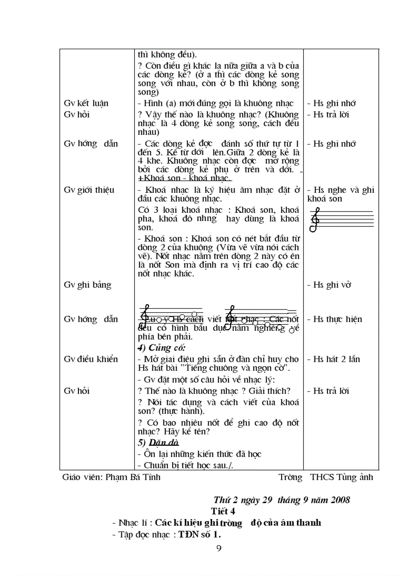 image for page Giáo án Âm nhạc 6 Mới