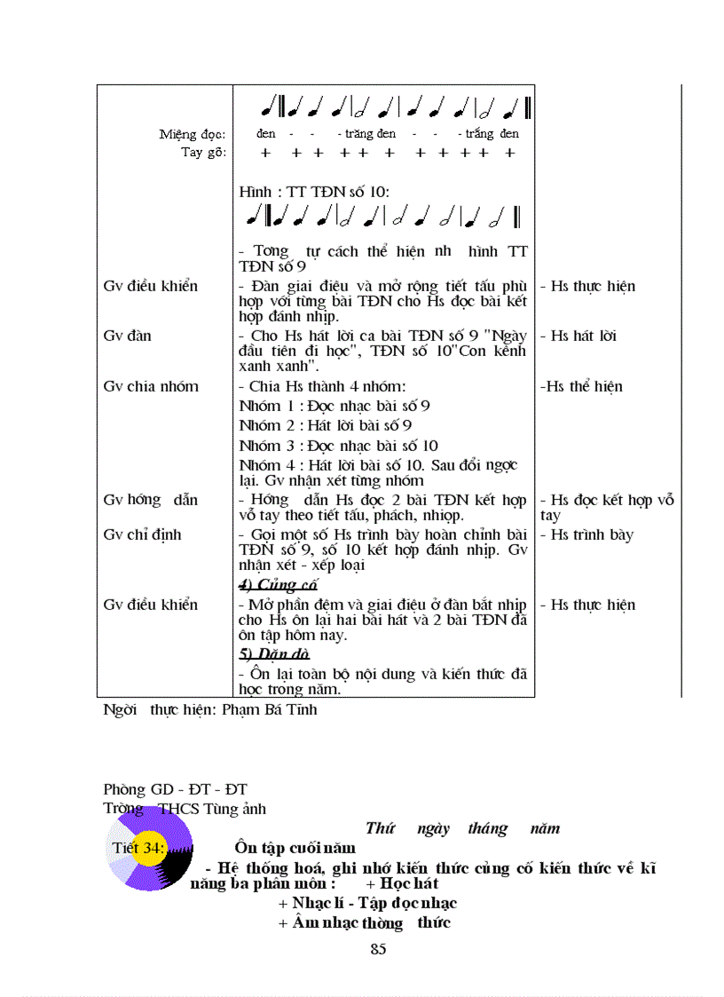 image for page Giáo án Âm nhạc 6 Mới