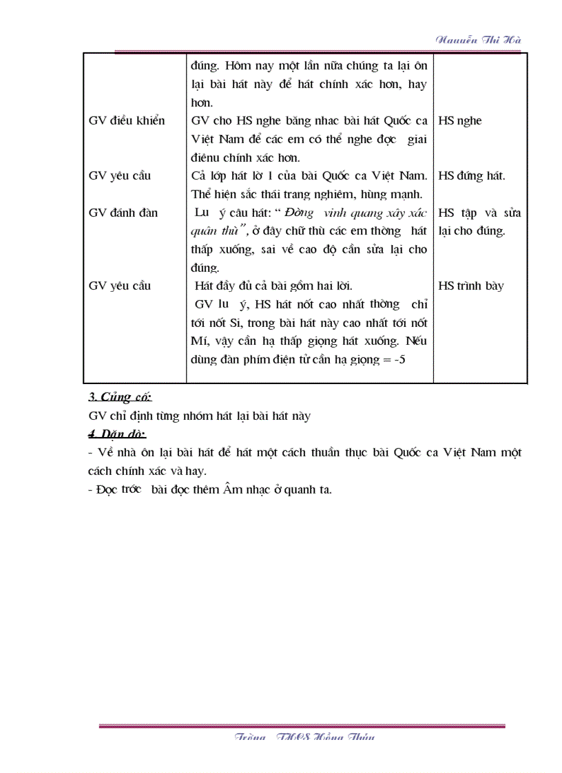 image for page Giáo án Âm nhạc 6 TK