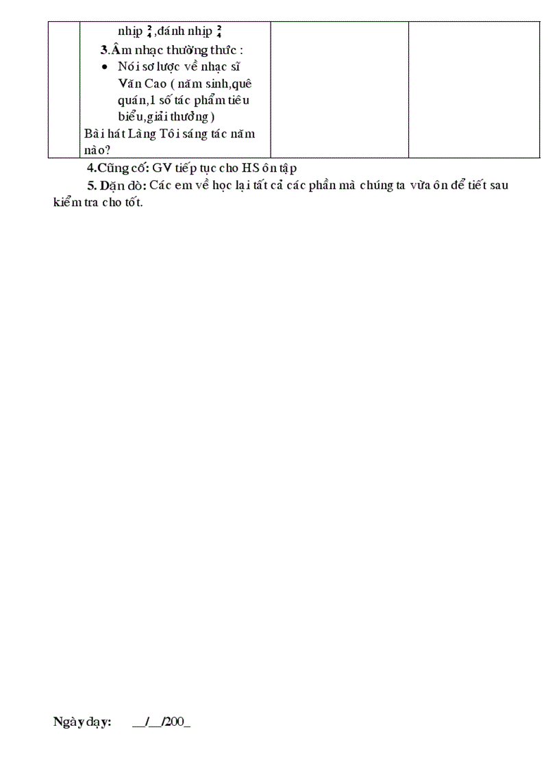 image for page Giáo án âm nhạc HKI lớp 6 có nốt nhạc