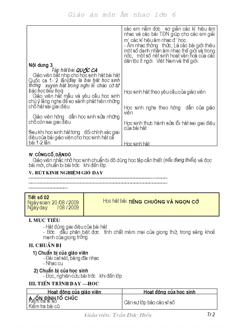 image for page Giao an Am nhac L6 chuan