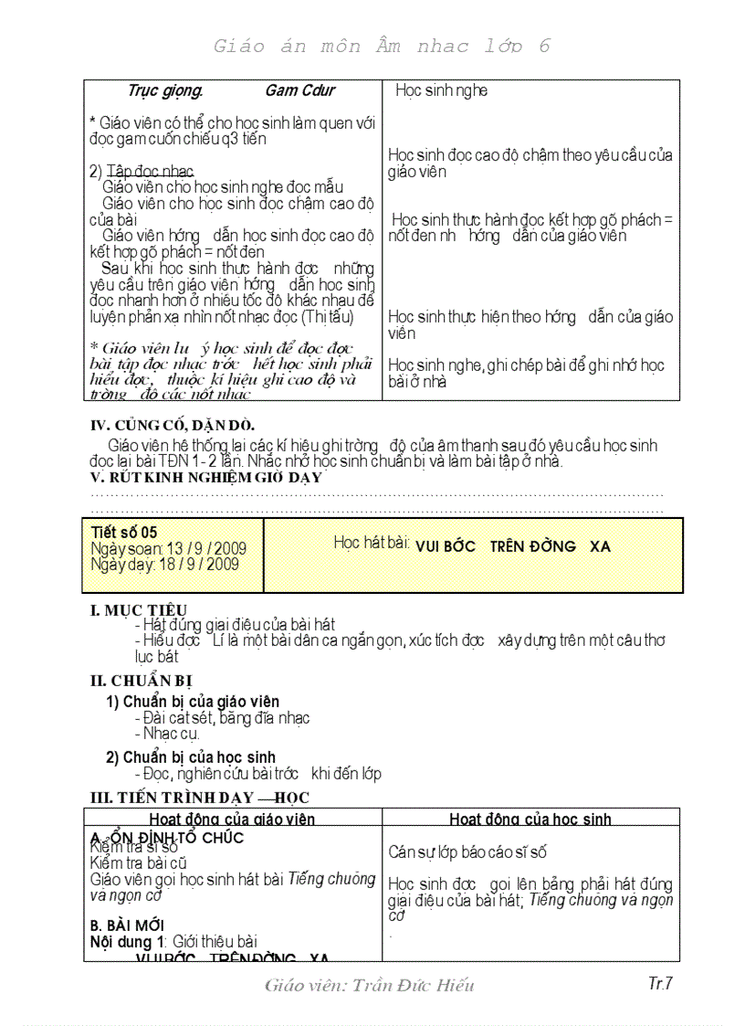 image for page Giao an Am nhac L6 chuan