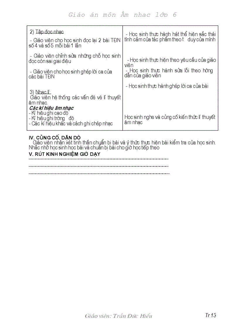 image for page Giao an Am nhac L6 chuan