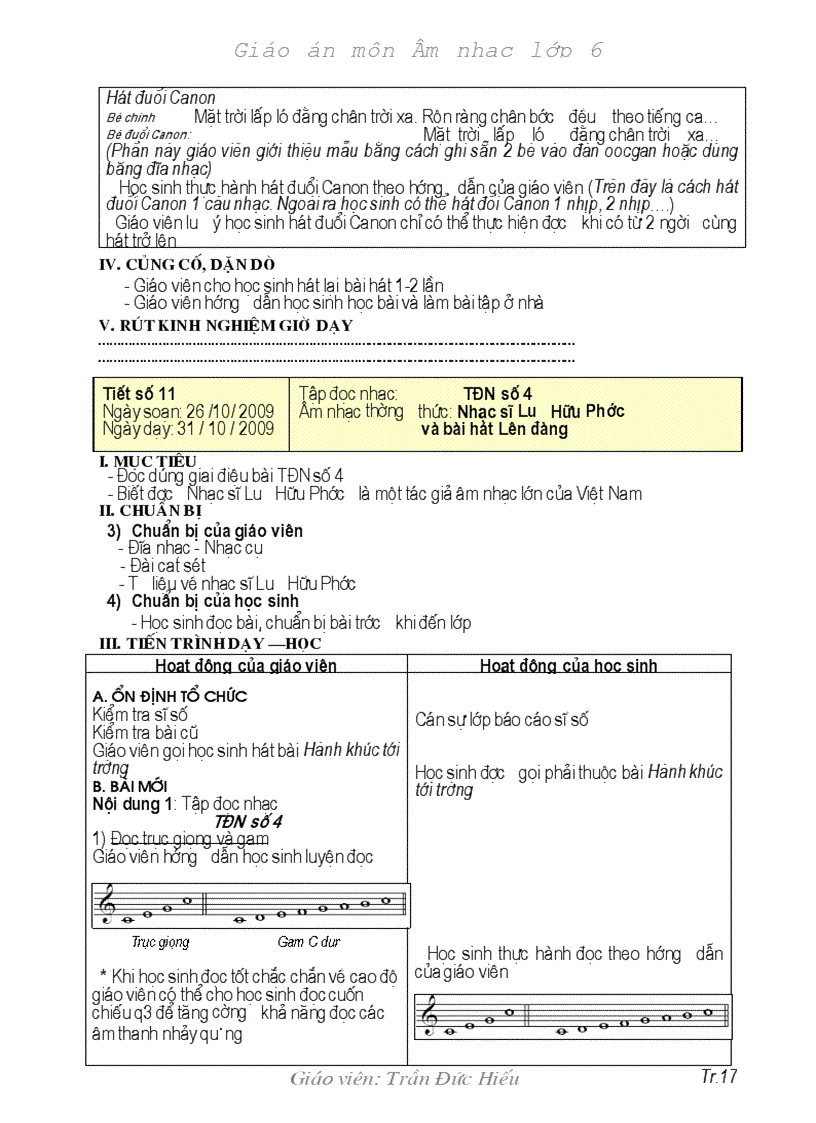 image for page Giao an Am nhac L6 chuan