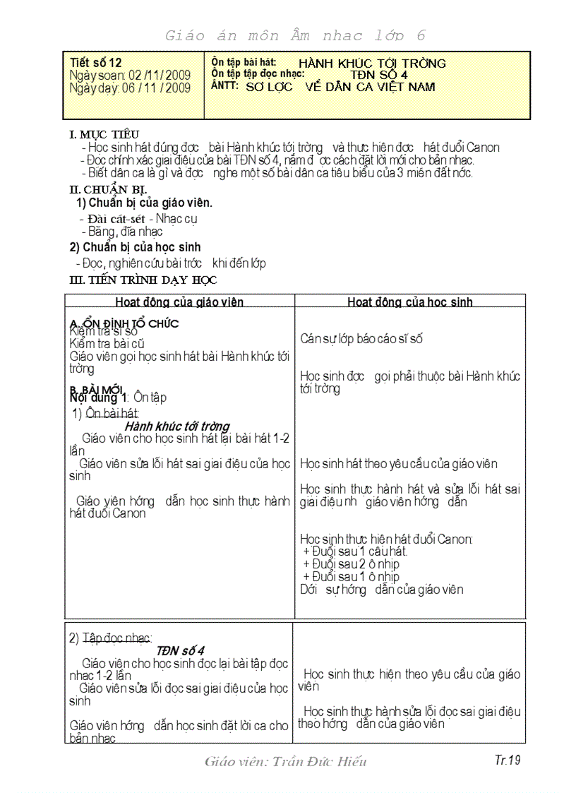 image for page Giao an Am nhac L6 chuan