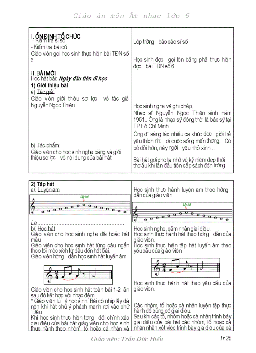 image for page Giao an Am nhac L6 chuan