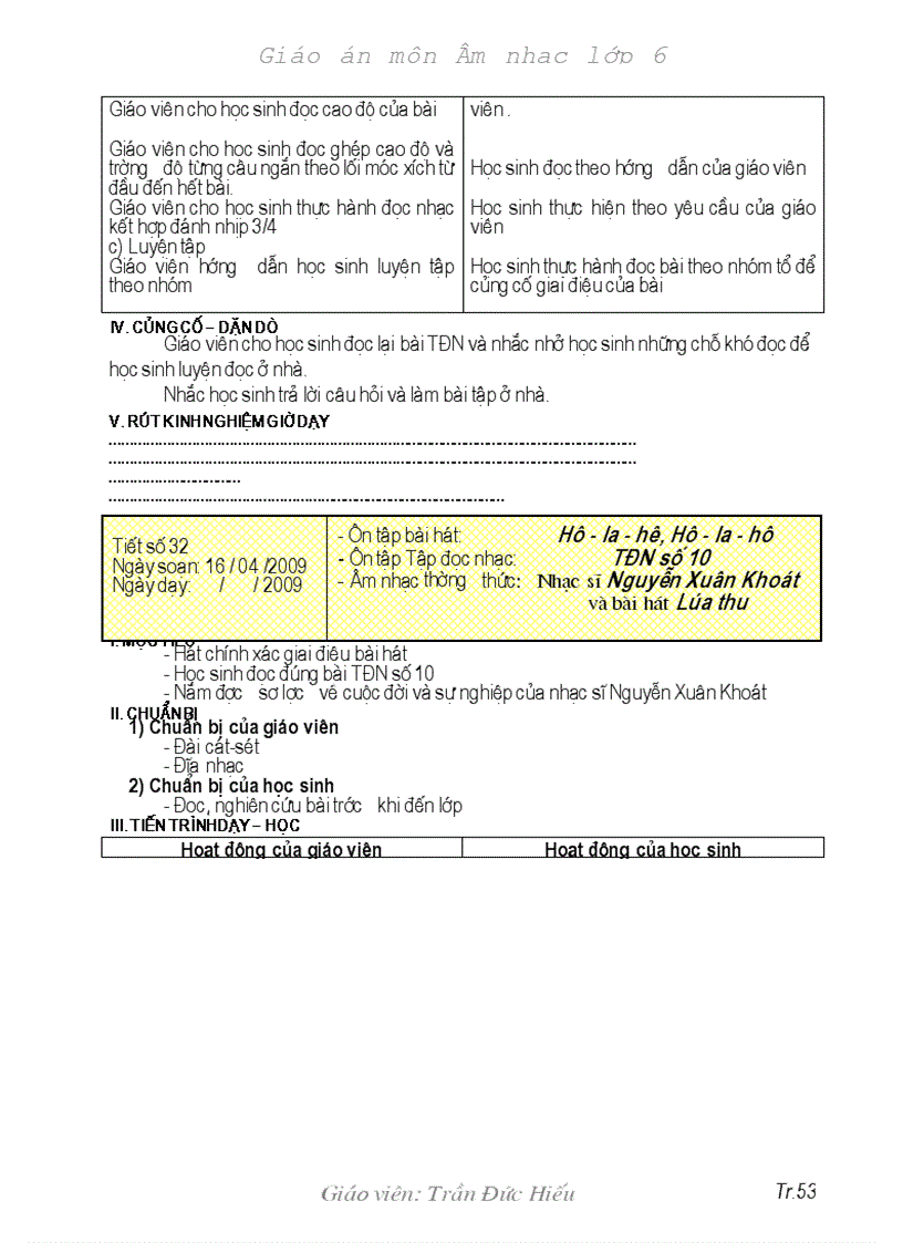 image for page Giao an Am nhac L6 chuan