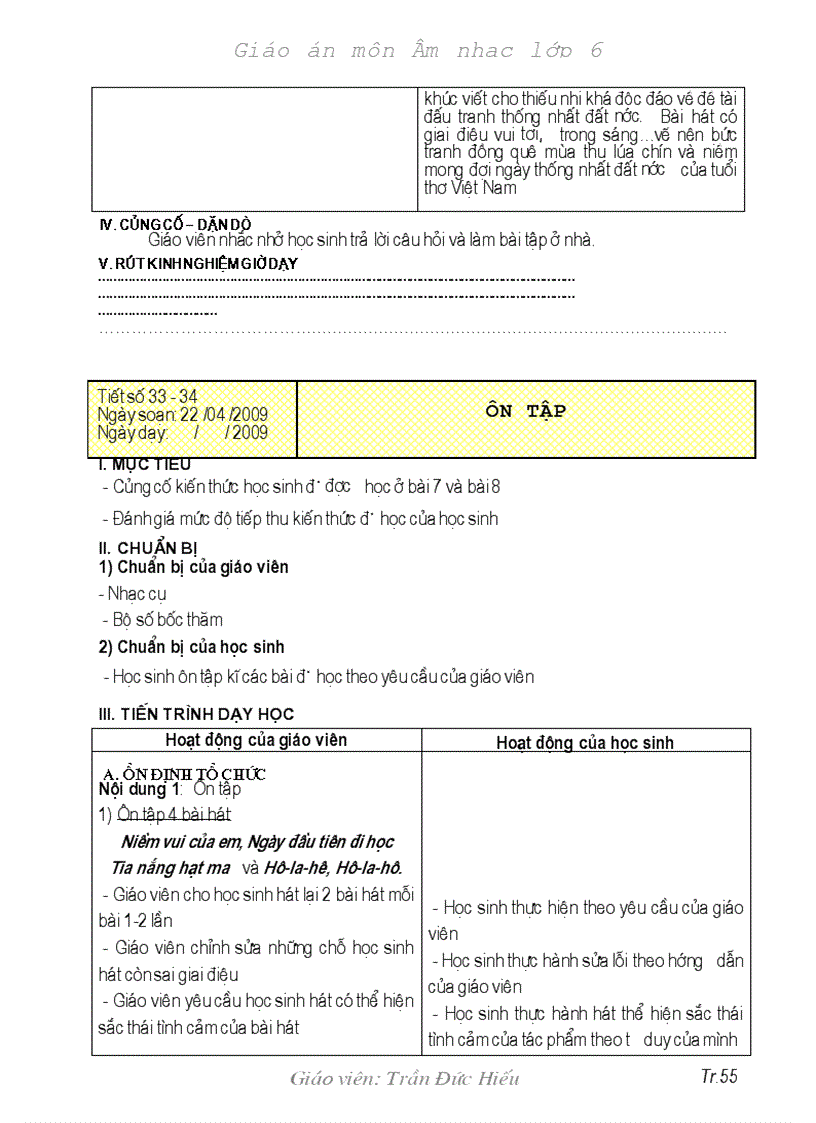 image for page Giao an Am nhac L6 chuan