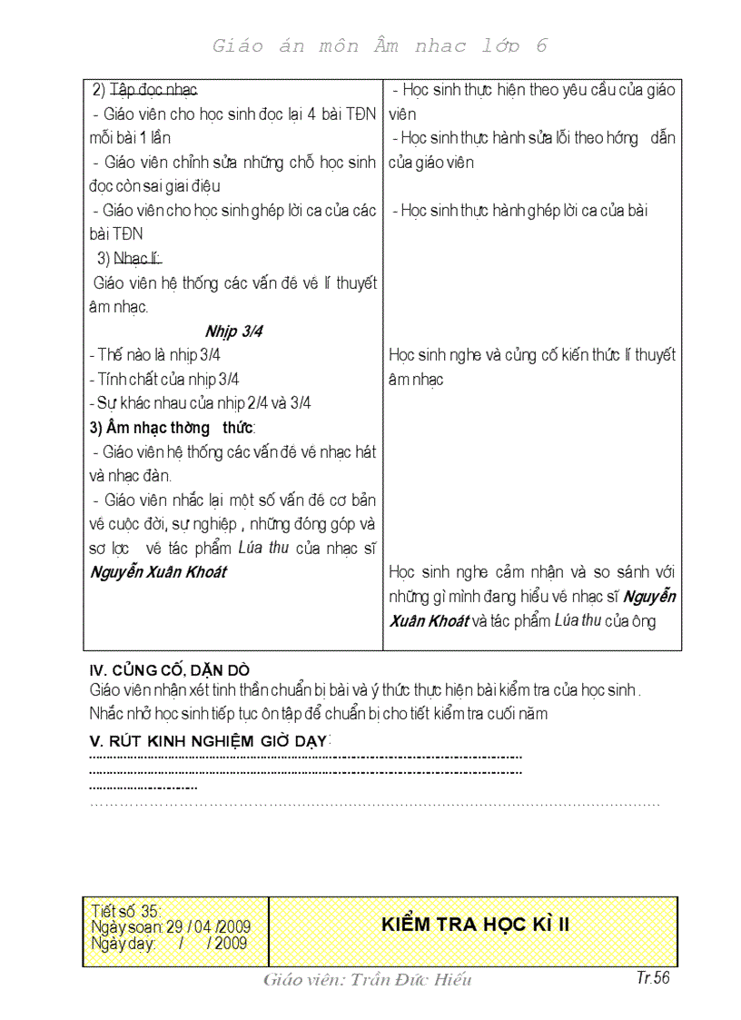 image for page Giao an Am nhac L6 chuan