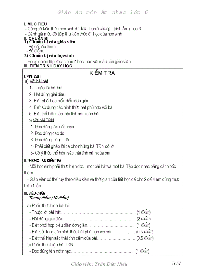 image for page Giao an Am nhac L6 chuan