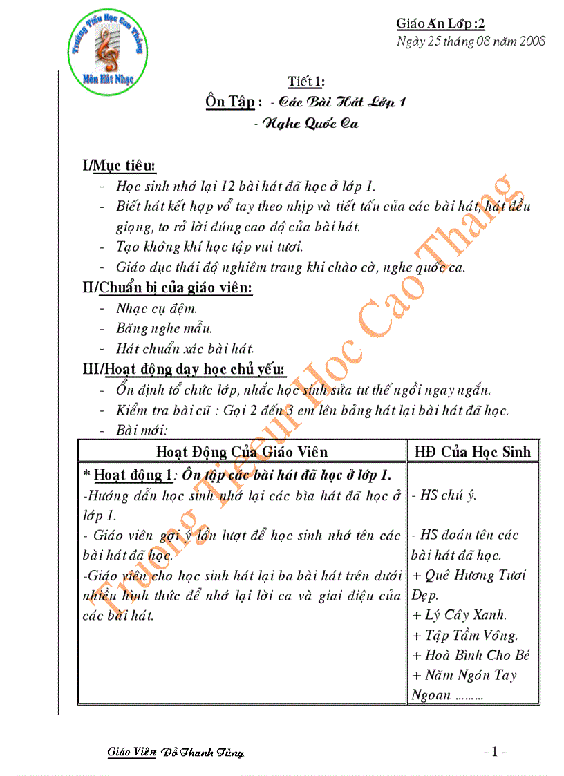 image for page Giao an am nhac lop 2