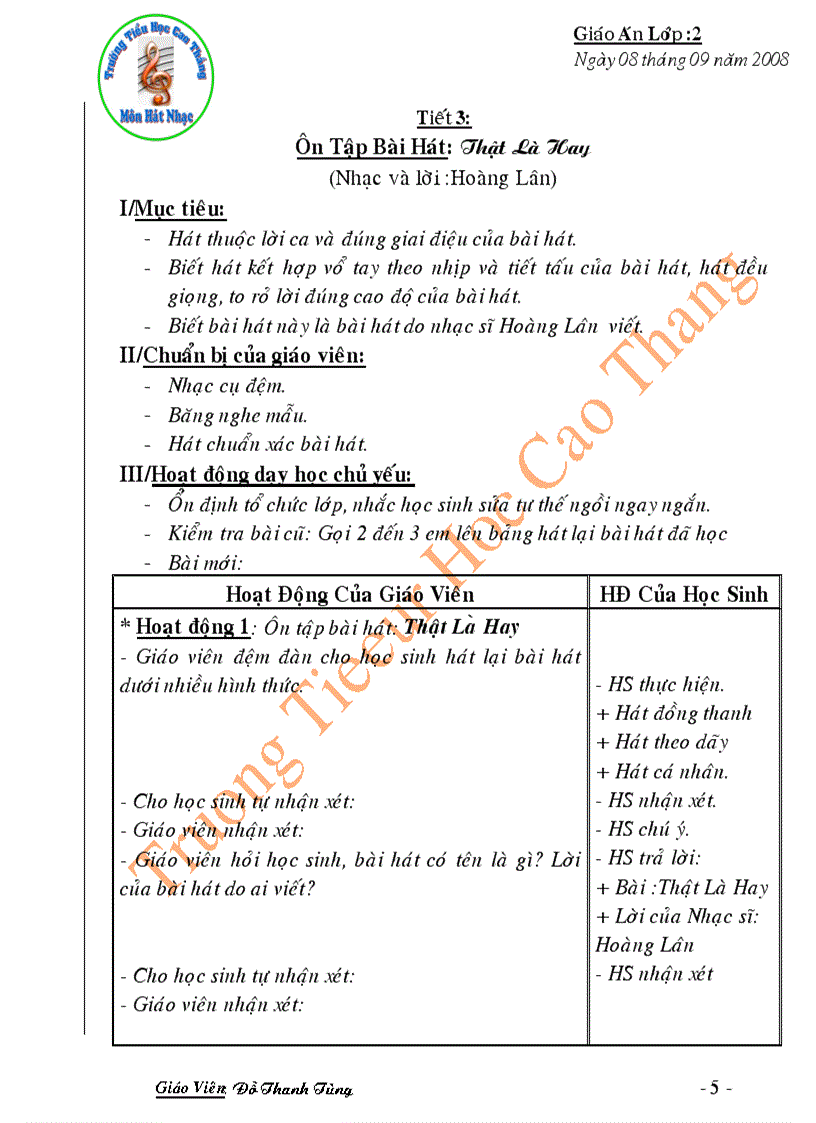 image for page Giao an am nhac lop 2