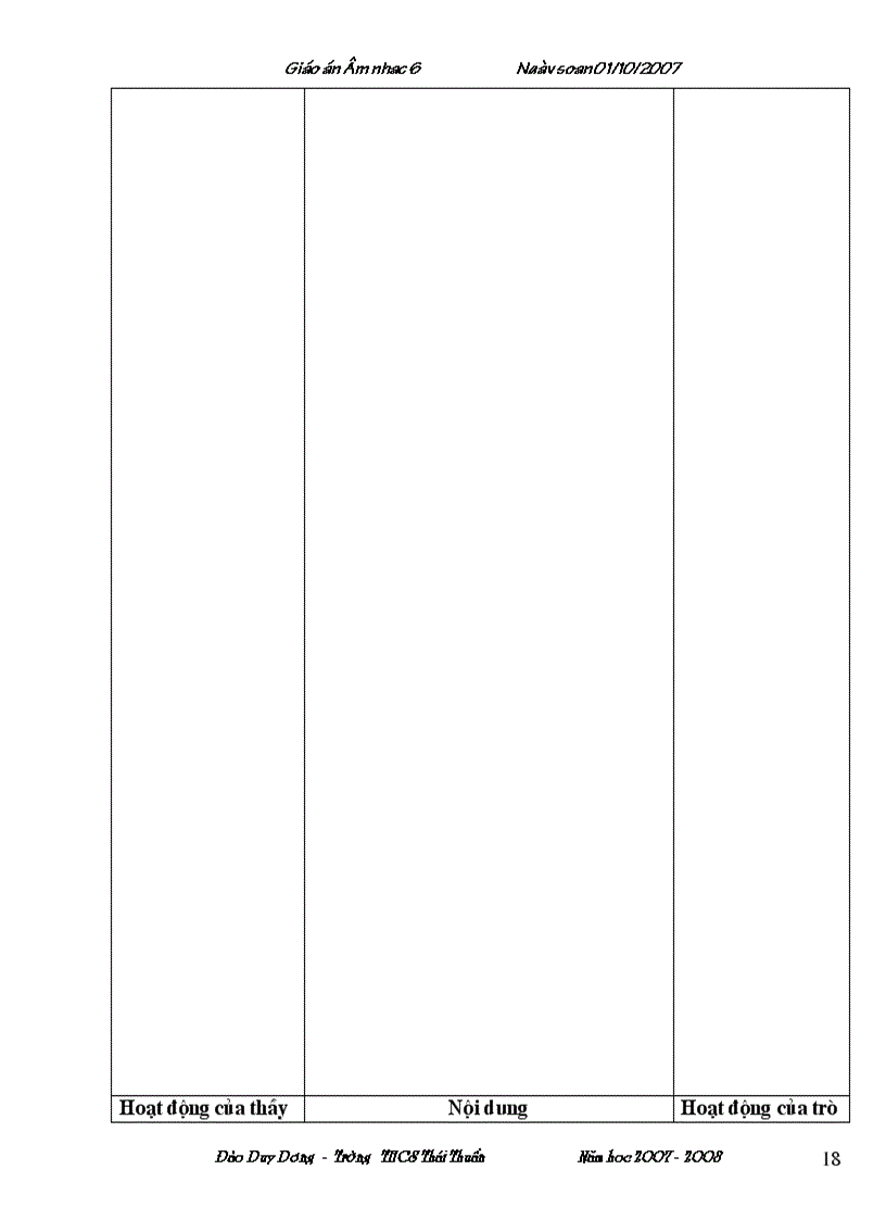 image for page Giáo án âm nhạc lớp 6 hki