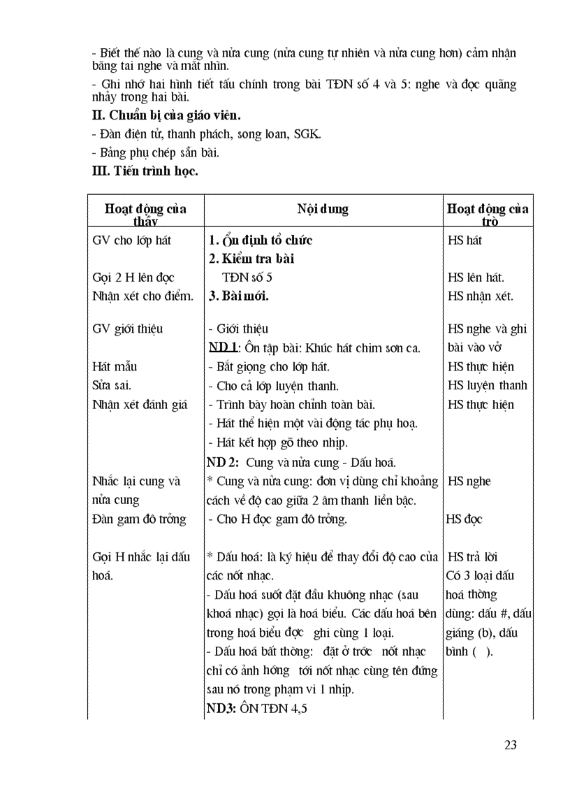 image for page Giáo án âm nhạc lớp 7
