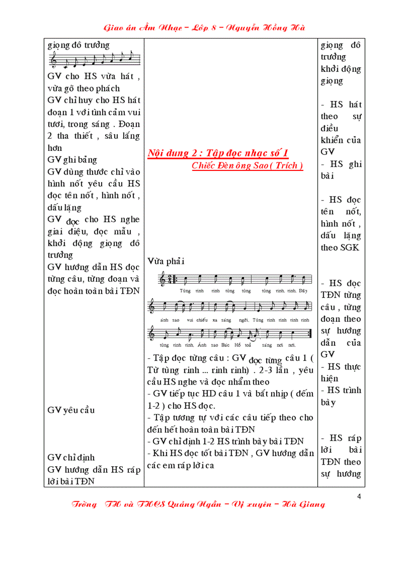 image for page Giao an am nhac lop 8 cuc chuan