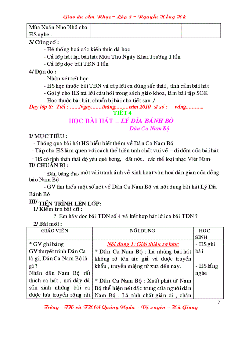 image for page Giao an am nhac lop 8 cuc chuan