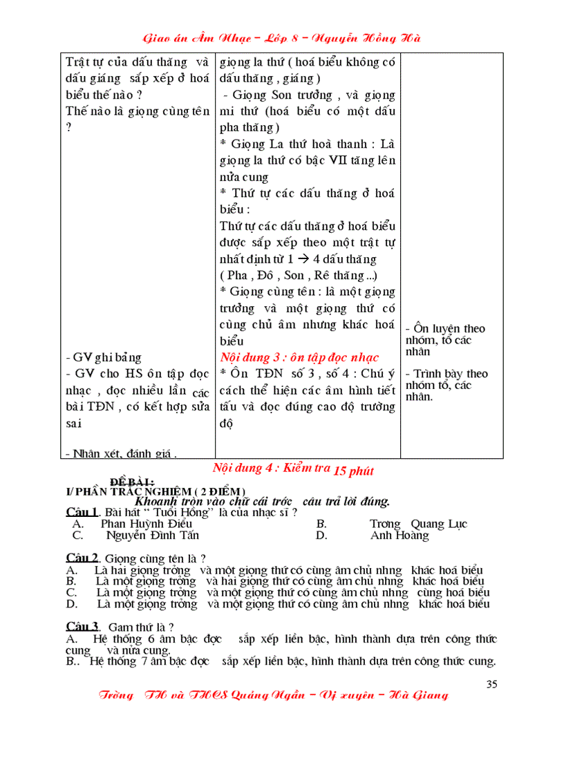 image for page Giao an am nhac lop 8 cuc chuan