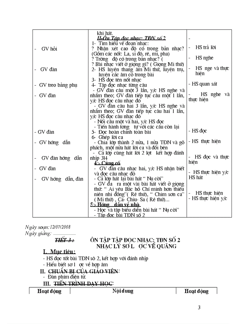 image for page Giáo án âm nhạc lớp 9 chuẩn