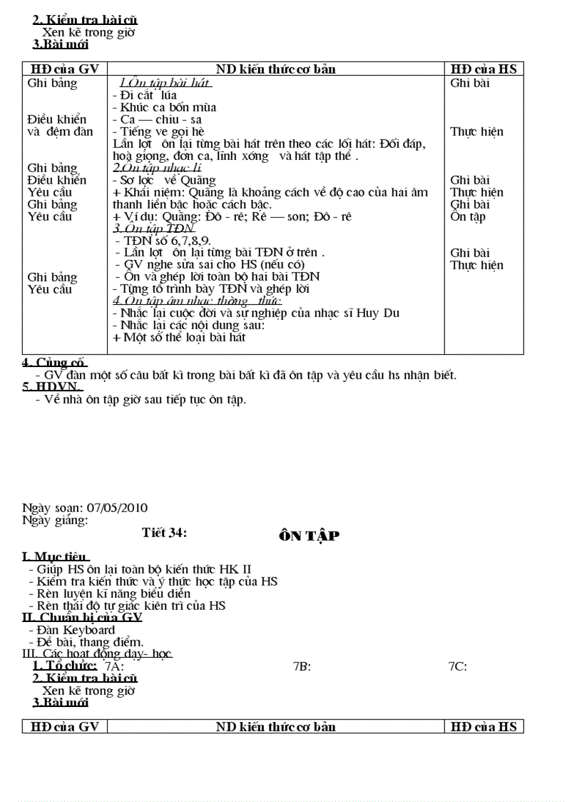 image for page Giáo án âm nhạc lớp7 chuẩn