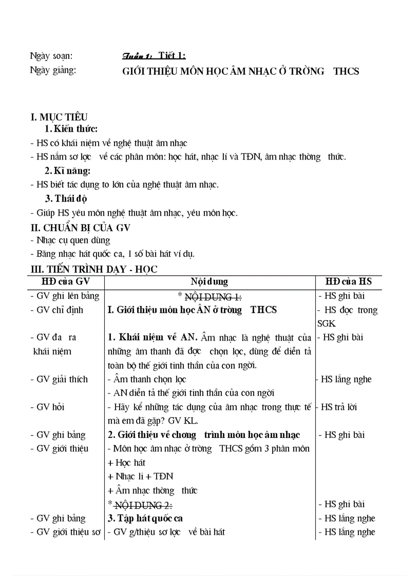 image for page Giáo án âm nhạc