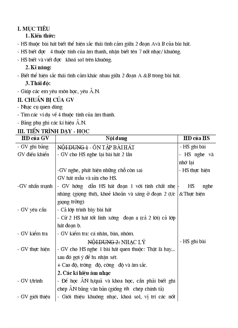 image for page Giáo án âm nhạc