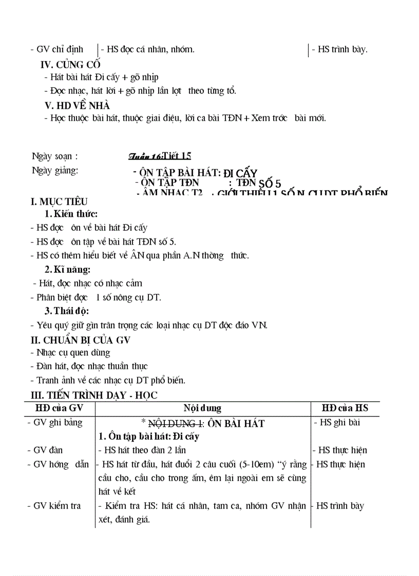 image for page Giáo án âm nhạc