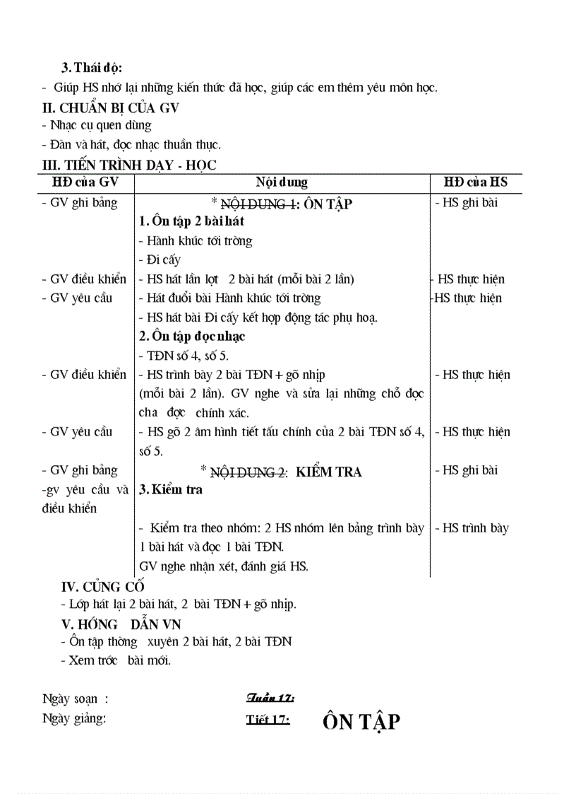 image for page Giáo án âm nhạc