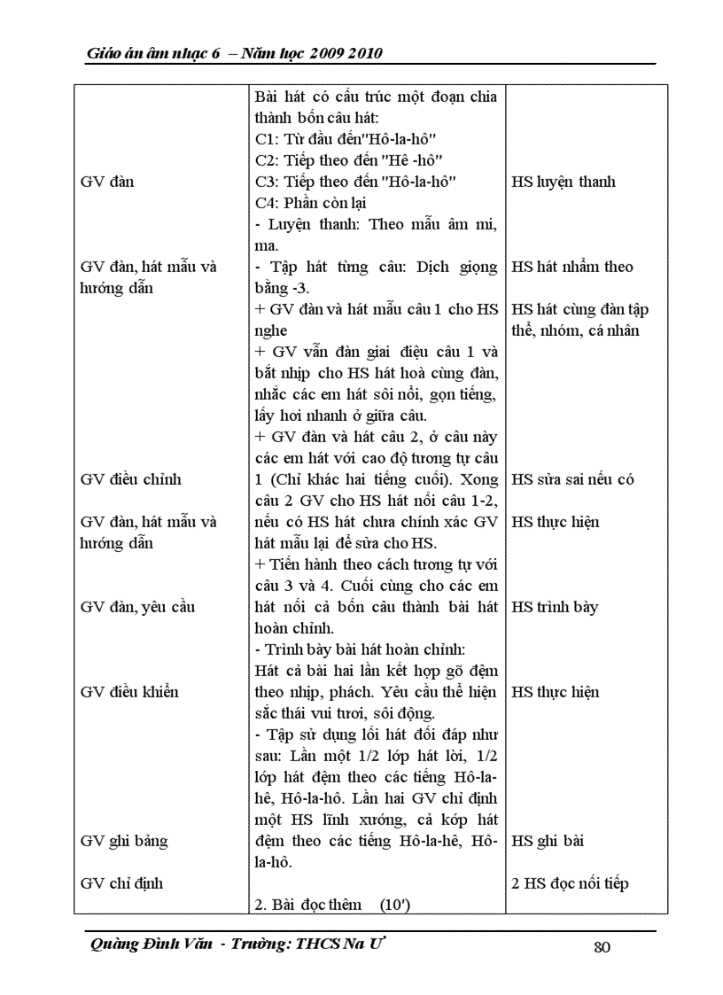image for page Giáo án âm nhạc 6 cả năm 1