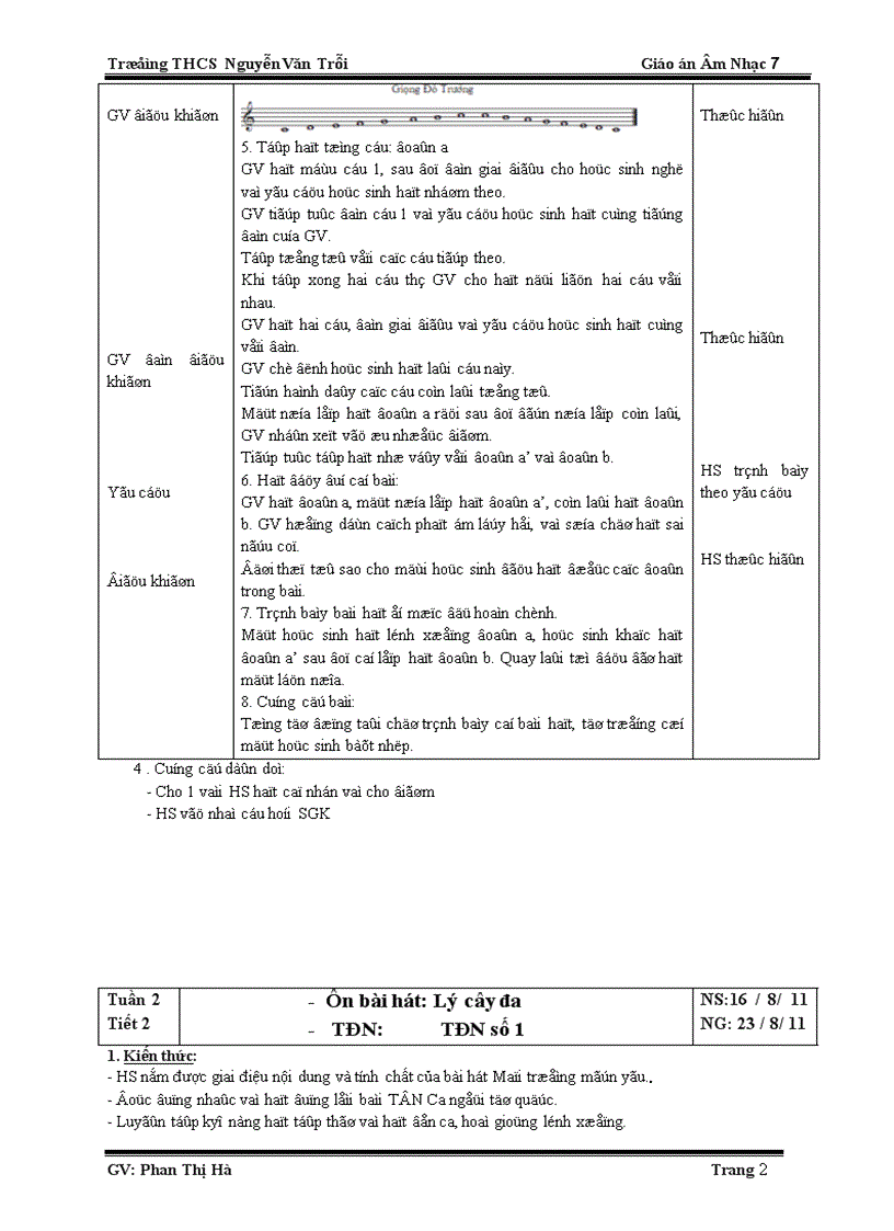 image for page Giáo án Âm nhạc 7 1