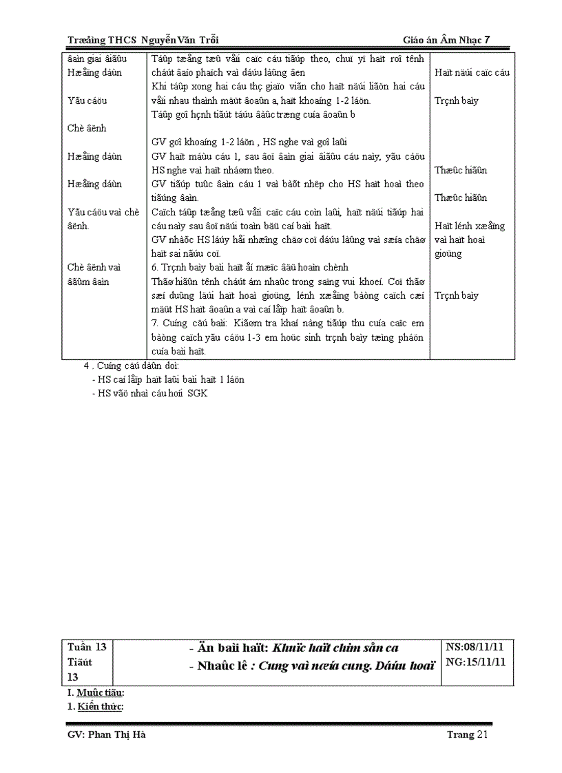 image for page Giáo án Âm nhạc 7 1