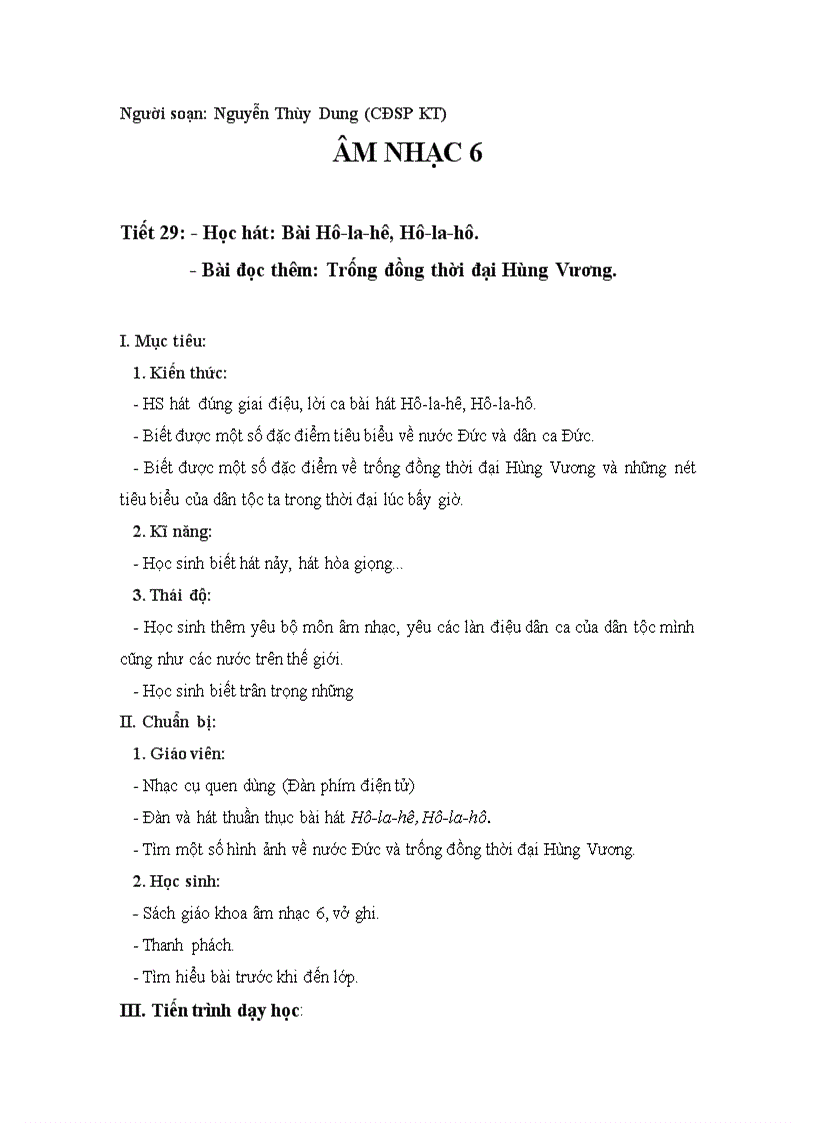 image for page Lớp 6 tiết 29