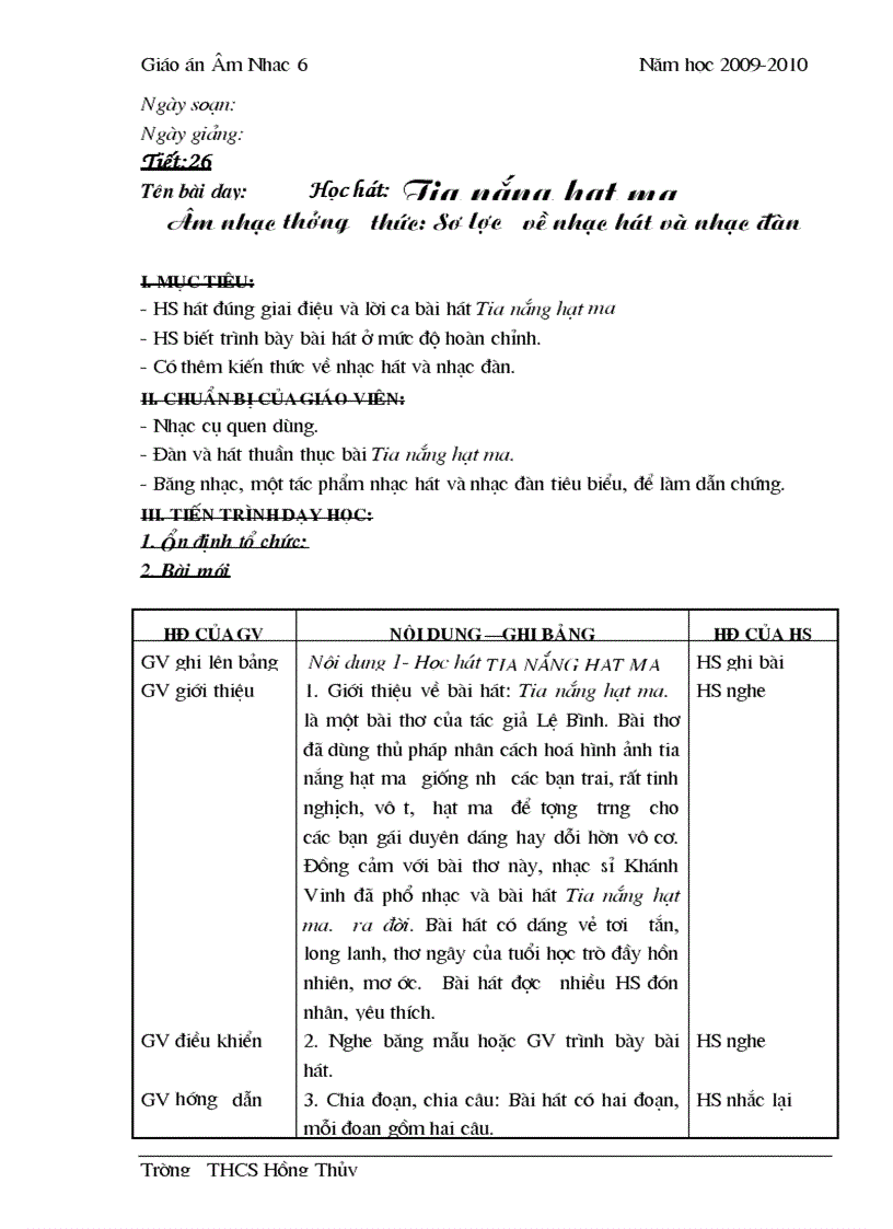 image for page Nhạc 6 2009 2010