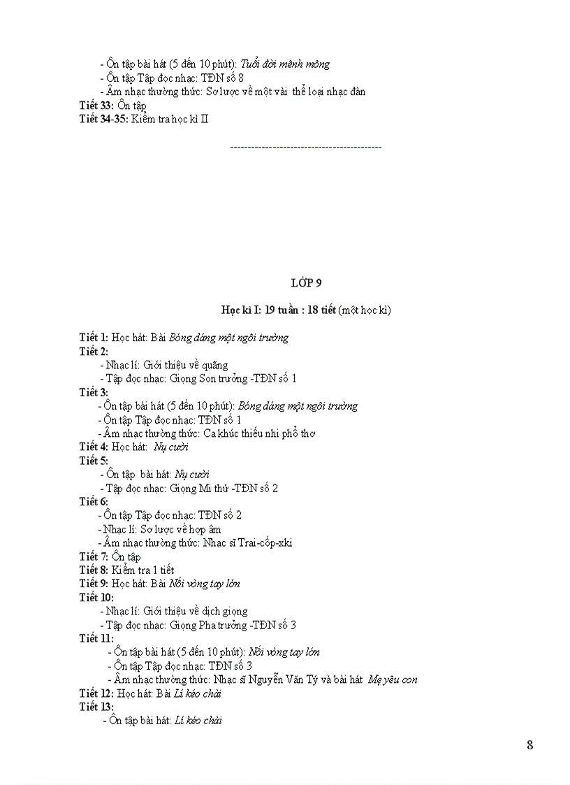 image for page PPCT môn Âm nhạc của Sở GD