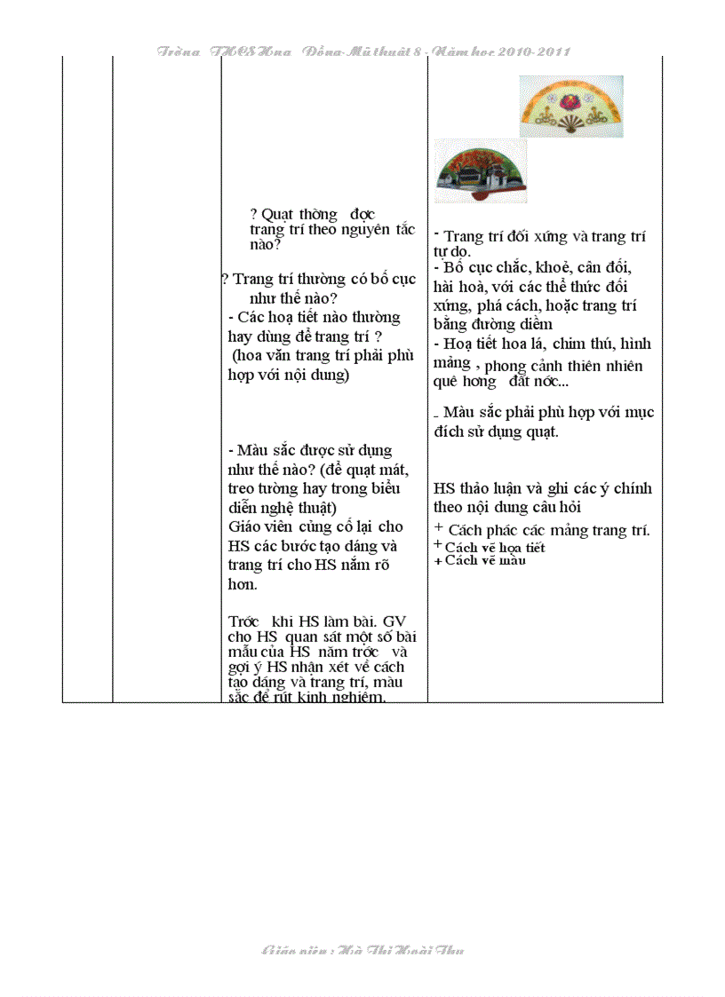 image for page Tiết 1 Trang trí quạt giấy Mỹ thuật 8