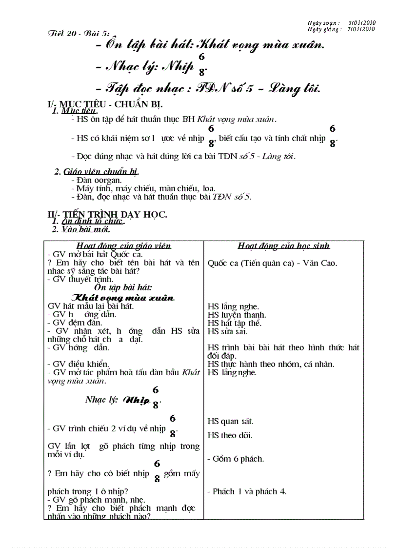 image for page Tiết 20 Lớp 8