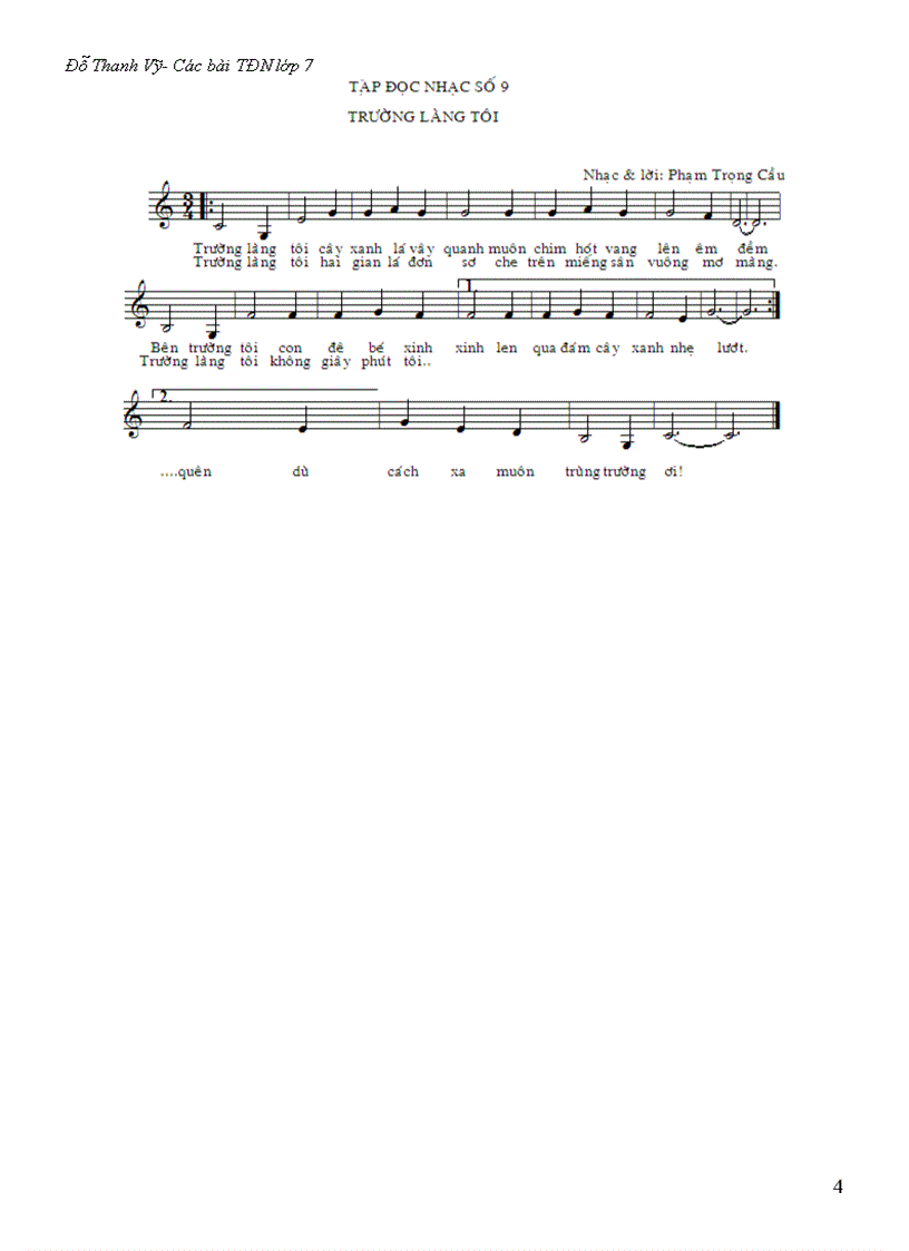 image for page 9 bài tập đọc nhạc lớp 7