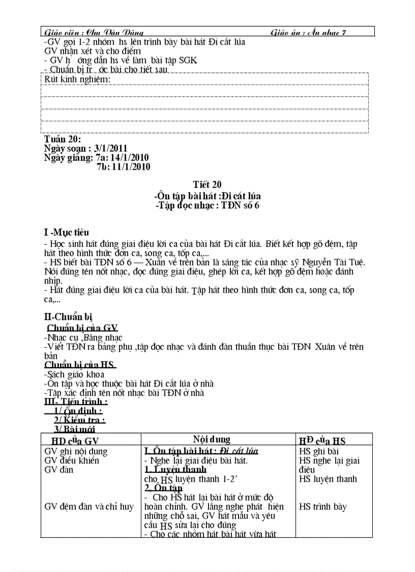 image for page Âm nhạc 7 tiết 19 20 CKTKN