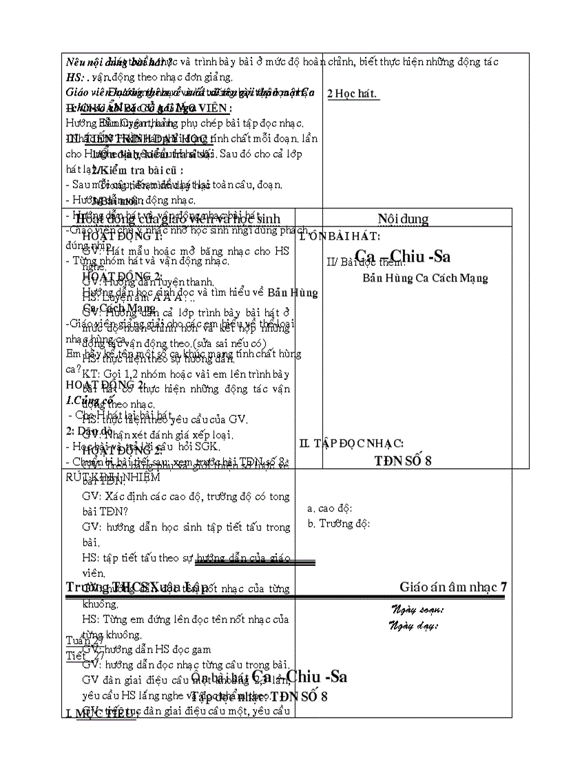 image for page Âm nhạc 7 từ tiết 1 đến tiết 29