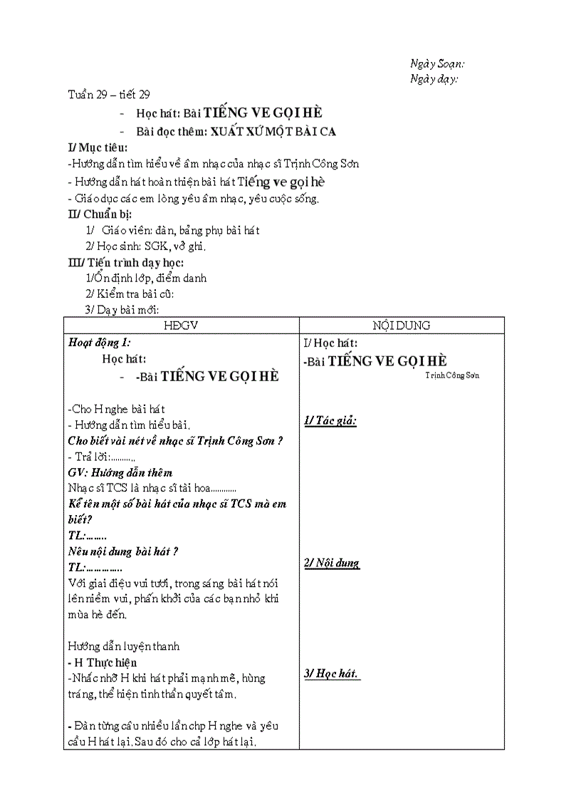 image for page Âm nhạc 7 từ tiết 1 đến tiết 29