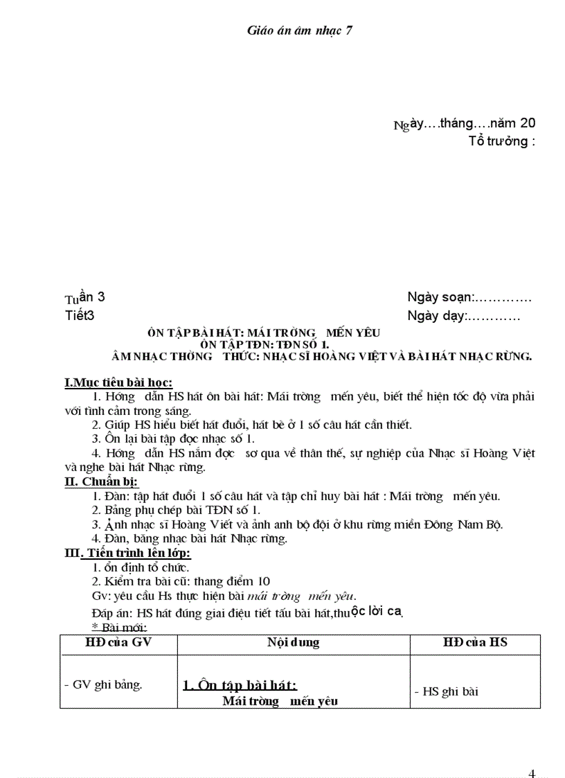 image for page Bộ giáo án âm nhạc lớp 7