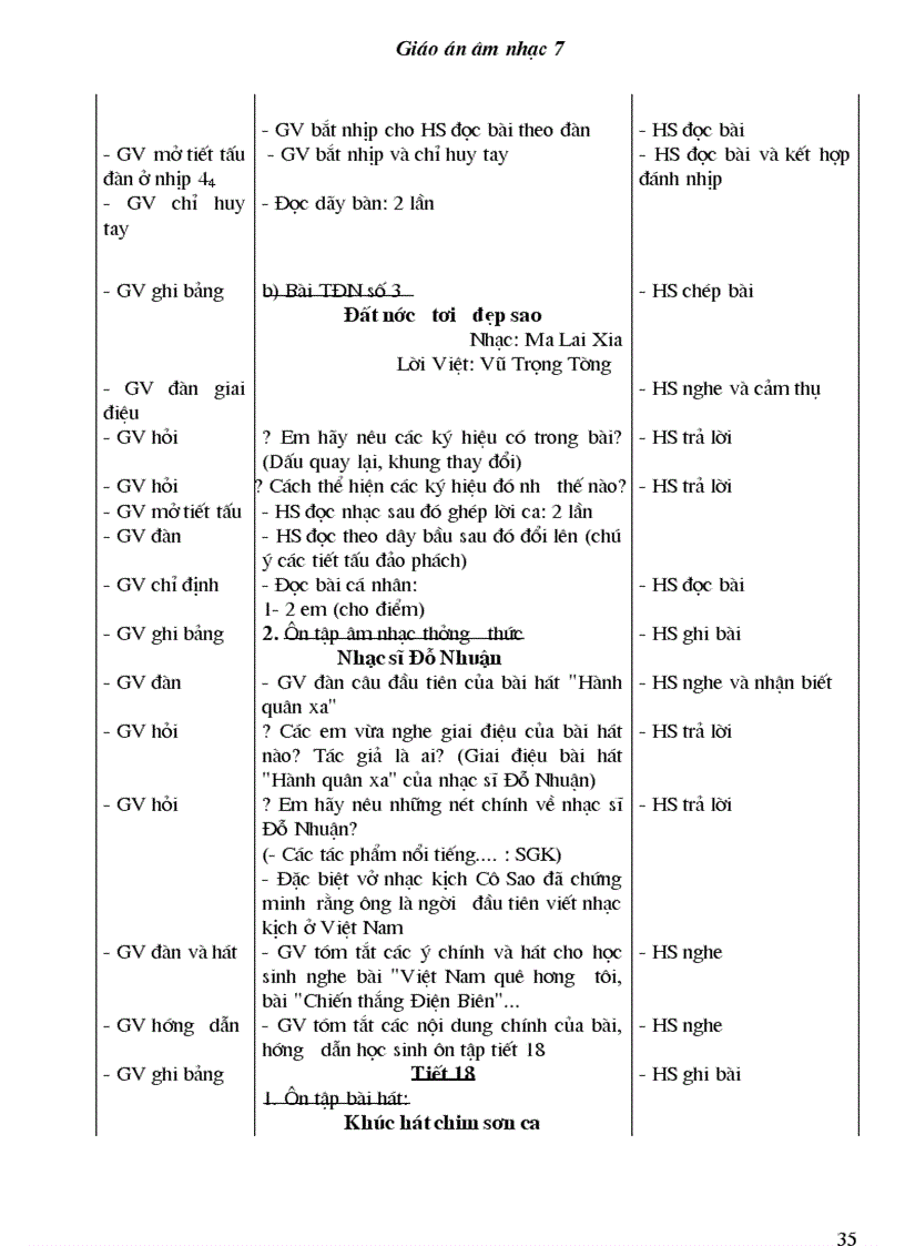 image for page Bộ giáo án âm nhạc lớp 7
