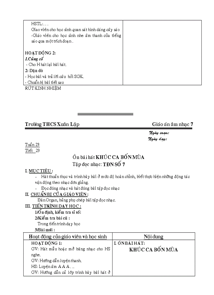 image for page Âm nhạc 7 từ tiết 1 đến tiết 29 1