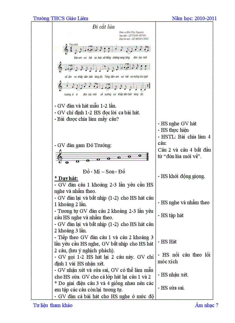 image for page Bài hát Đi cắt lúa 1