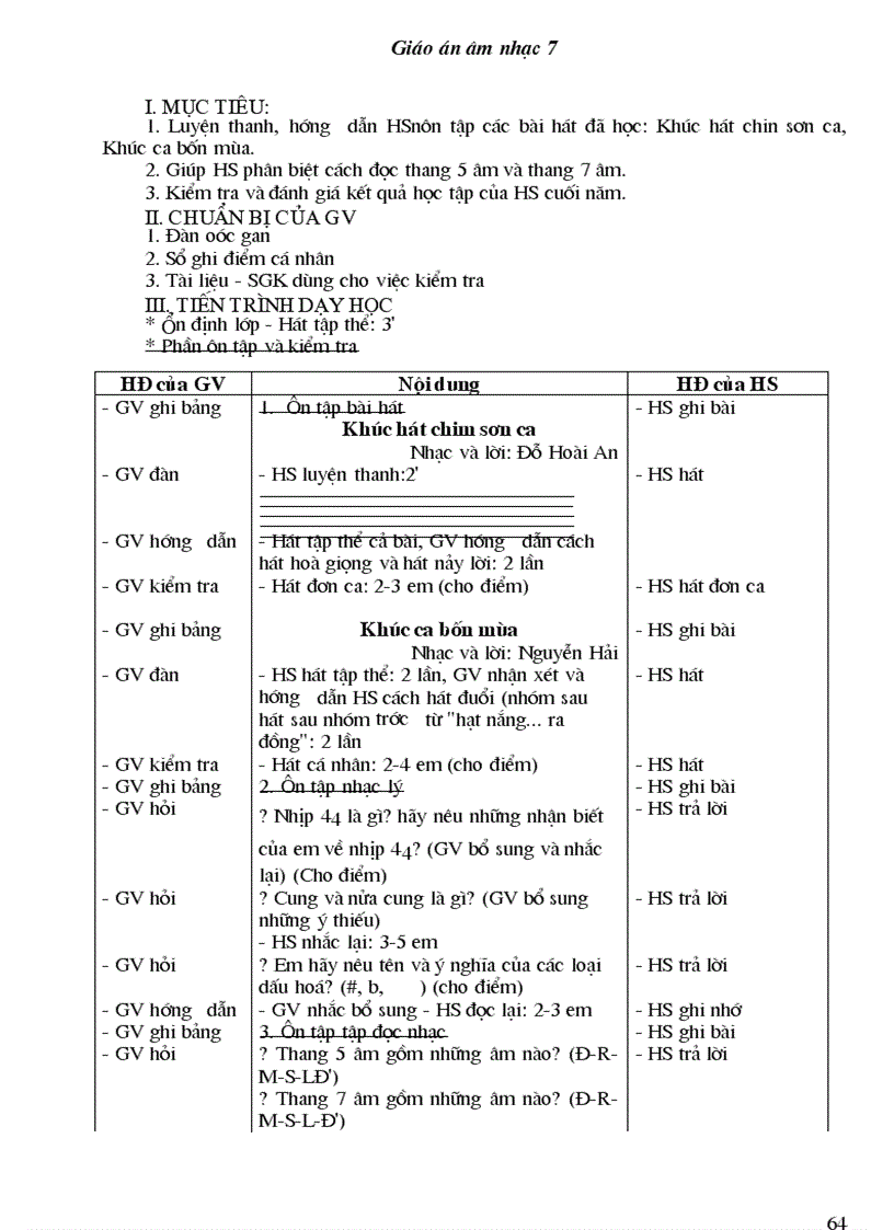 image for page Bộ giáo án âm nhạc lớp 7 1