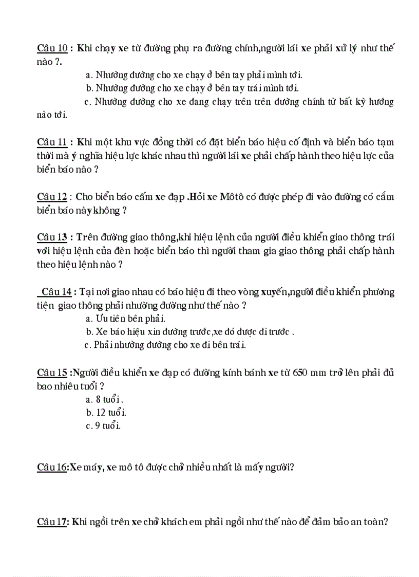 image for page Câu hỏi ATGT